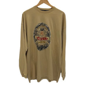 Vintage‎ Cezer Men's 2XL Beige Long Sleeve Crewneck Streetwear Top